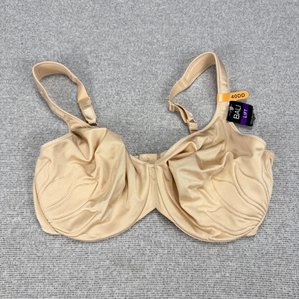 Bali Lift Underwire Bra Tan 40DD Stitch-Free Pattern DF3353 3353